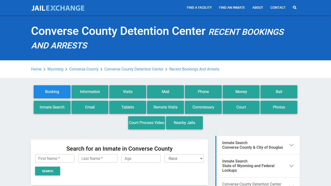 Converse County Detention Center Recent Bookings And Arrests