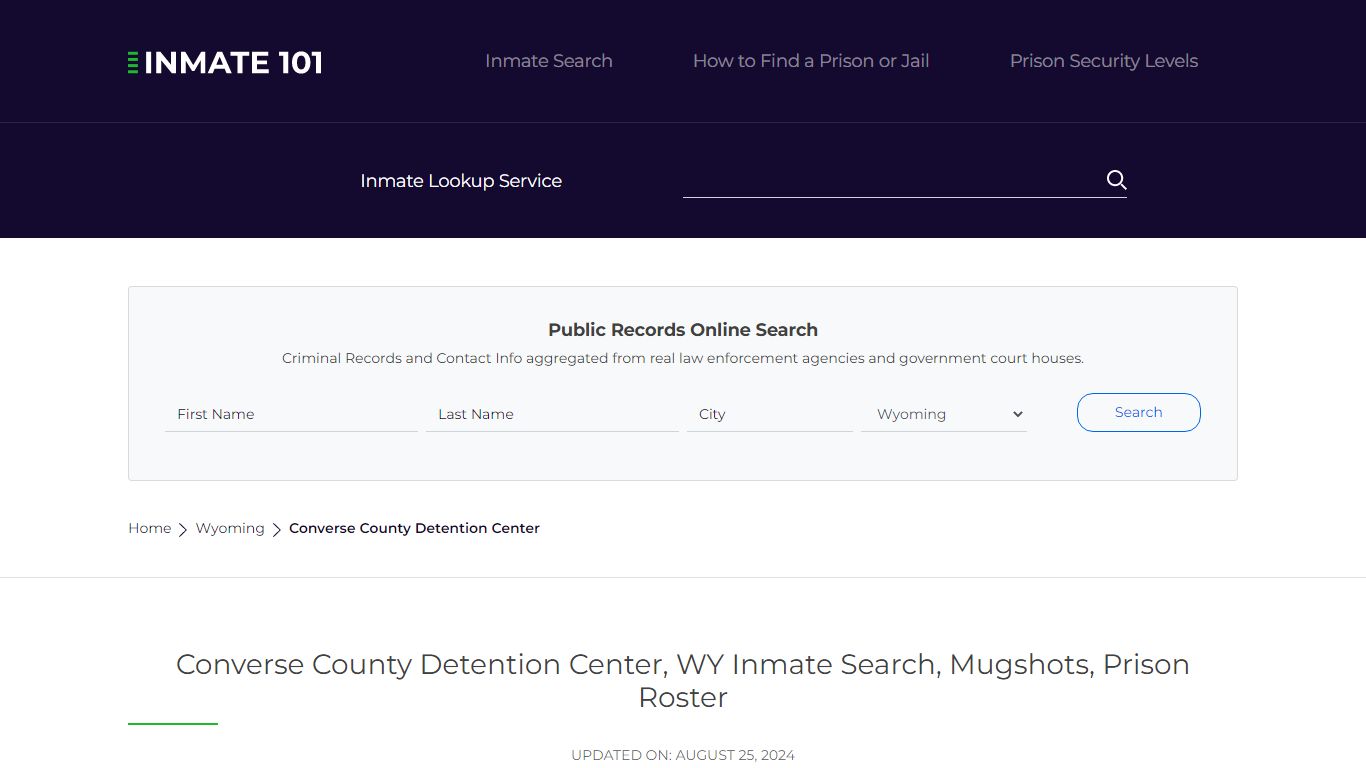 Converse County Detention Center, WY Inmate Search, Mugshots, Prison ...