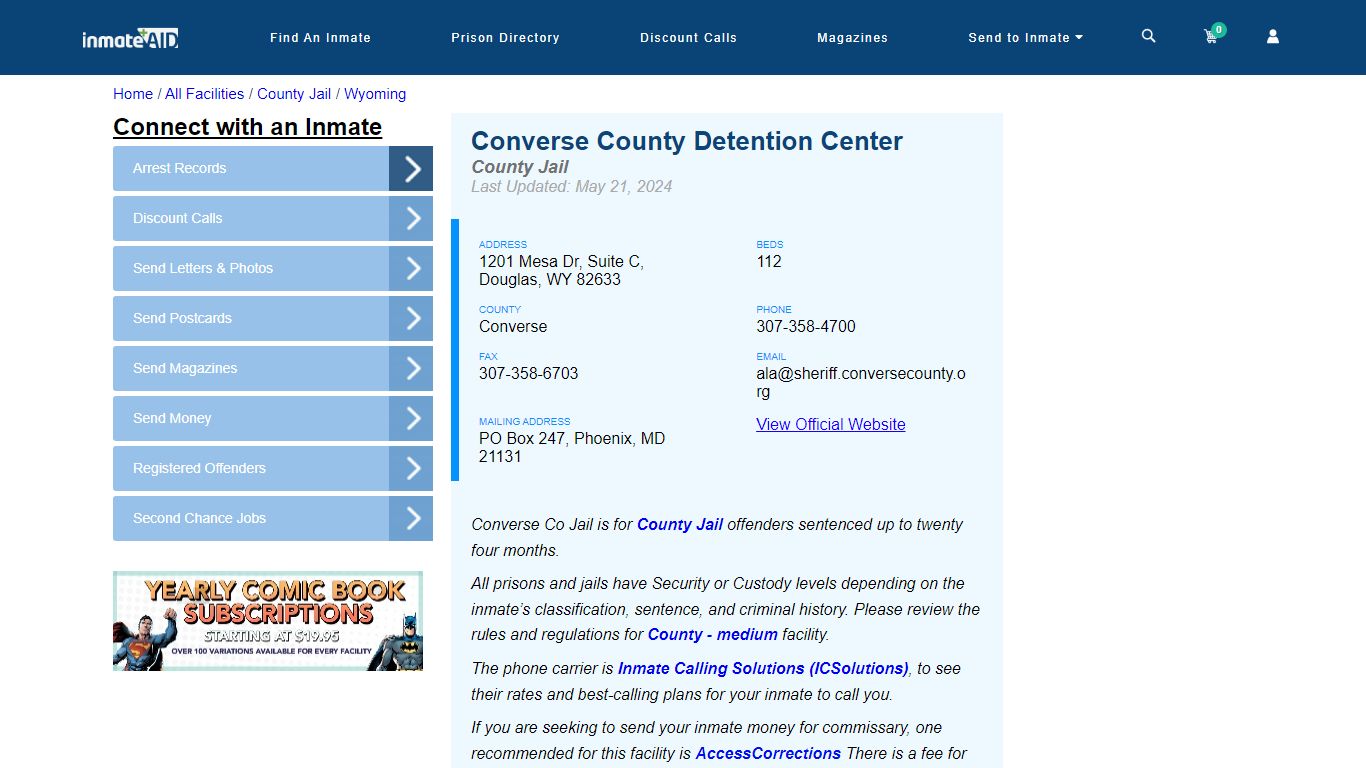 Converse County Detention Center - Inmate Locator